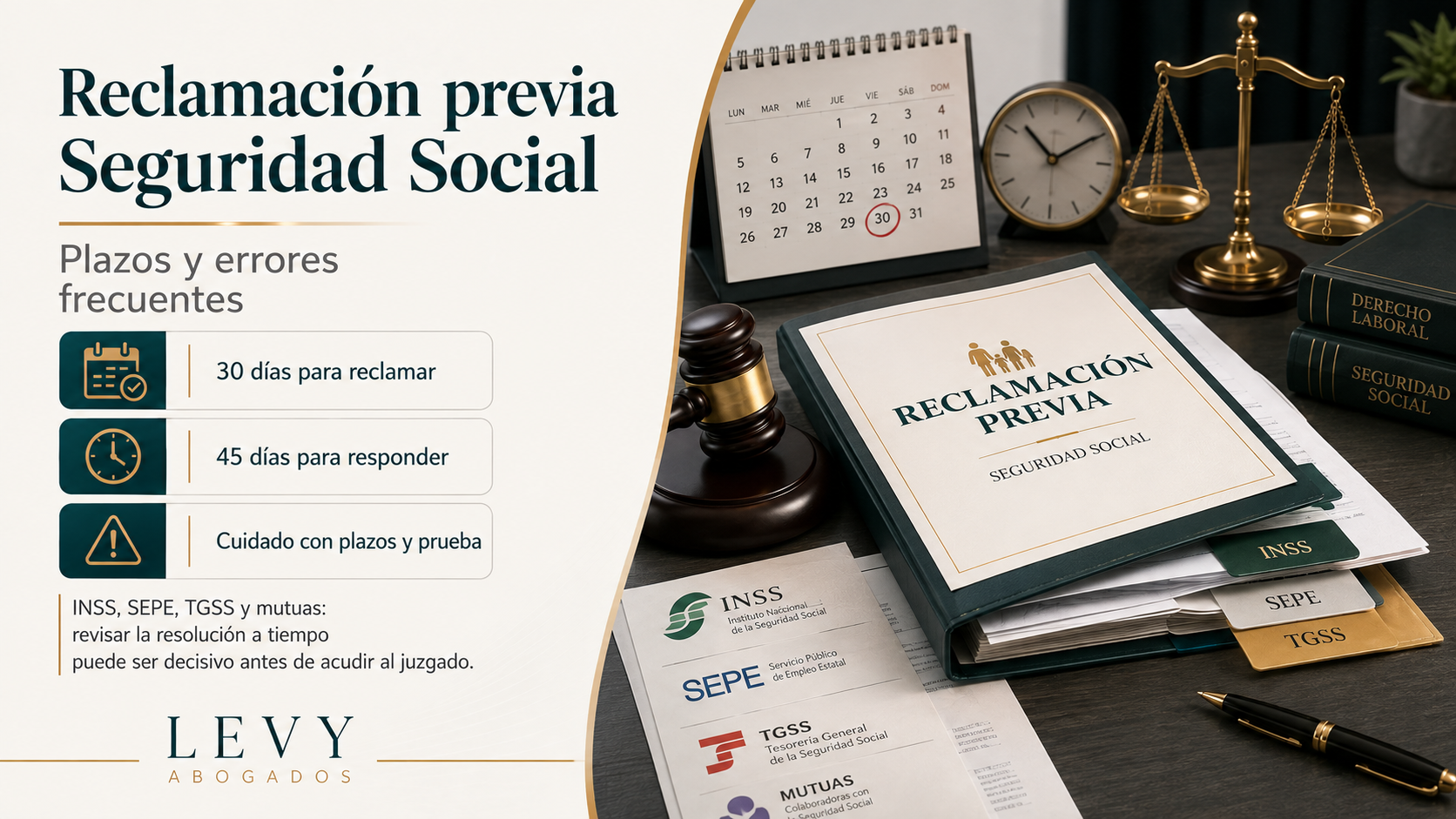 Reclamación previa Seguridad Social ante INSS SEPE TGSS y mutuas